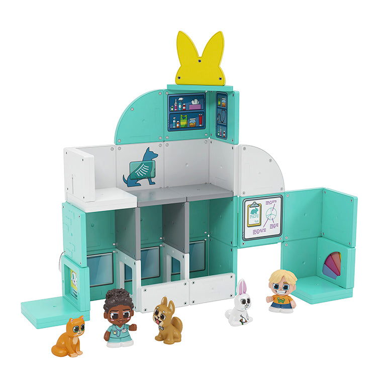 Tile Town Pet Vet Magnetic Tile Construction Set